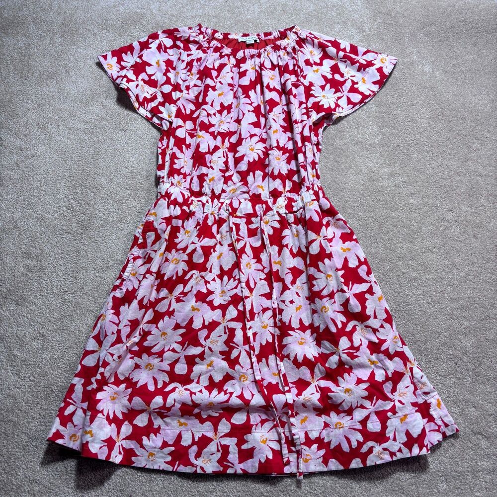 Free Assembly Women's Flutter Sleeve Mini Dress, Red Floral Print, Size XS